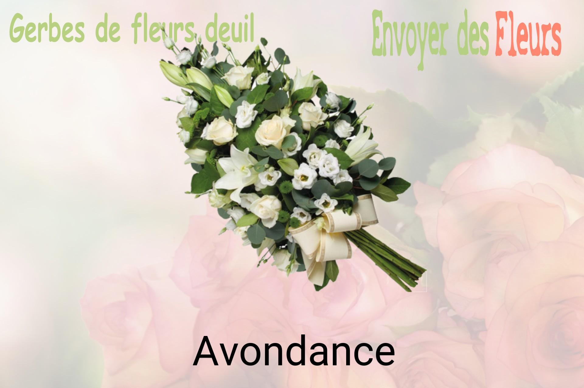 Gerbe de fleurs de deuil livrée à Avondance